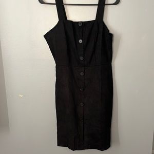 Front Cord Black Dress